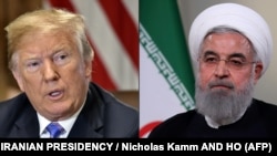 АКШнын президенти Дональд Трамп жана Ирандын президенти Хасан Роухани.