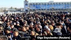 Митинг против нелегальной миграции в Бишкеке. 17 января 2019 года.