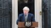 Britanski premijer Boris Džonson daje izjavu ispred Dauning strita nakon objave konačnih rezultata izbora 13. decembra 2019. 