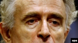 Radovan Karadzic in court on July 31