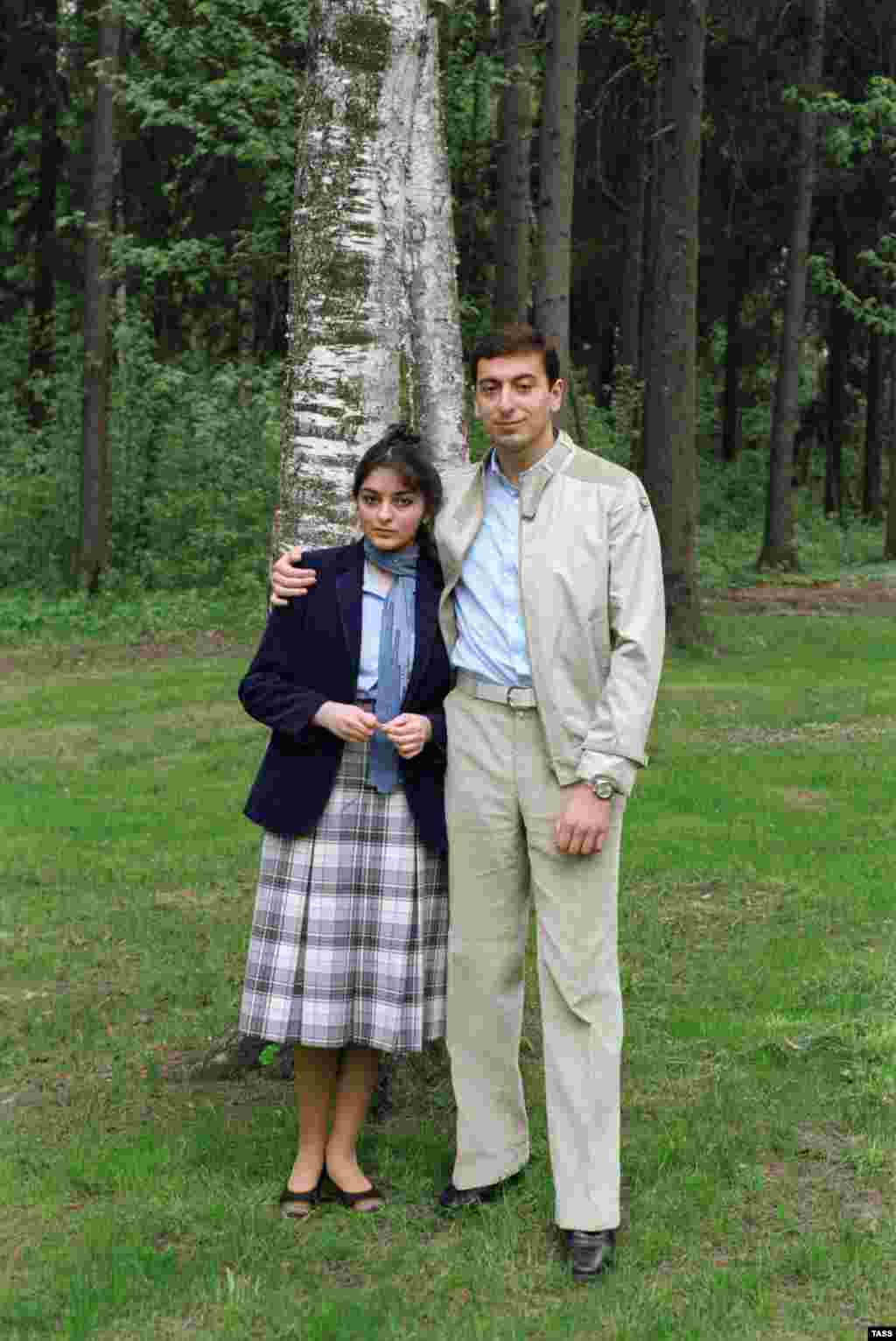 Ilham Aliyev with Mehriban in April 1983, shortly before their marriage.