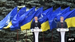Президент України Петро Порошенко та генеральний секретар НАТО Єнс Столтенберґ. Київ, липень 2017 року