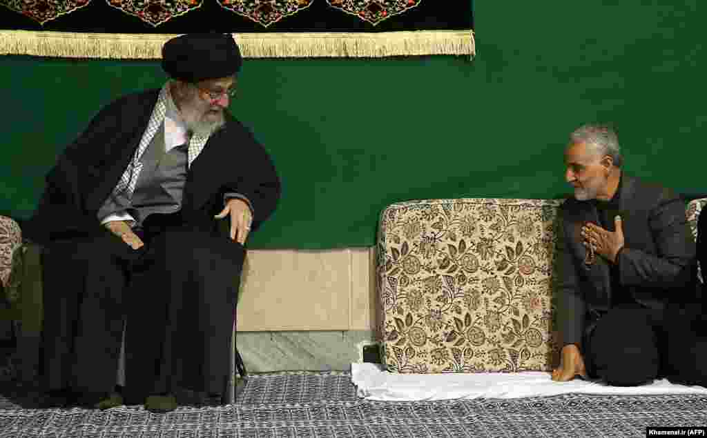 After keeping a low profile for many years, Soleimani began appearing alongside Iranian Supreme Leader Khamenei. On March 27, 2015, he attended a religious ceremony in Tehran.