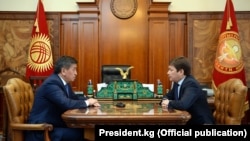 Президент Сооронбай Жээнбеков жана премьер-министр Сапар Исаков. 29-январь, 2018-жыл. 