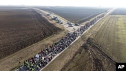 Drugi dan studentskog marša iz Beograda do Novog Sada