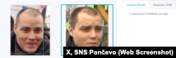 Slika levo Tomsilav Gligorić tokom incidenta u Pančevu, 29. novembra 2024.