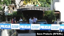 Crnogorska policija na mjestu ubistva vođe klana, Bar, fotoarhiv