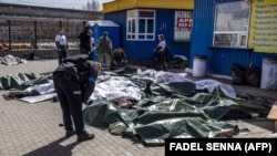 Краматорск вокзалынын айланасындагы көрүнүш, 8-апрель 2022-жыл. 