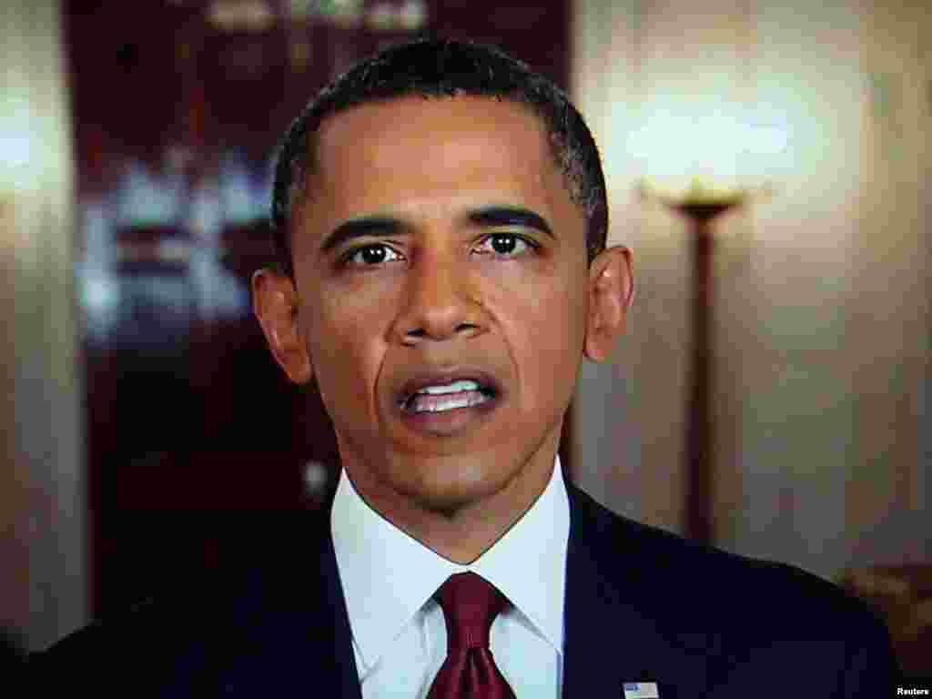 Predsjednik SAD-a Barack Obama povodom smrti Osame bin Ladena obratio se naciji iz Bijele kuće, Washington, 02.05.2011. Foto: Reuters