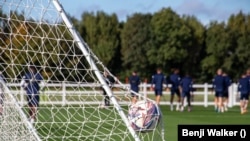 Тренировка игроков Wycombe Wanderers