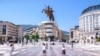 Statua Ratnik na konju, Skoplje, arhivska fotografija iz 2018. godine