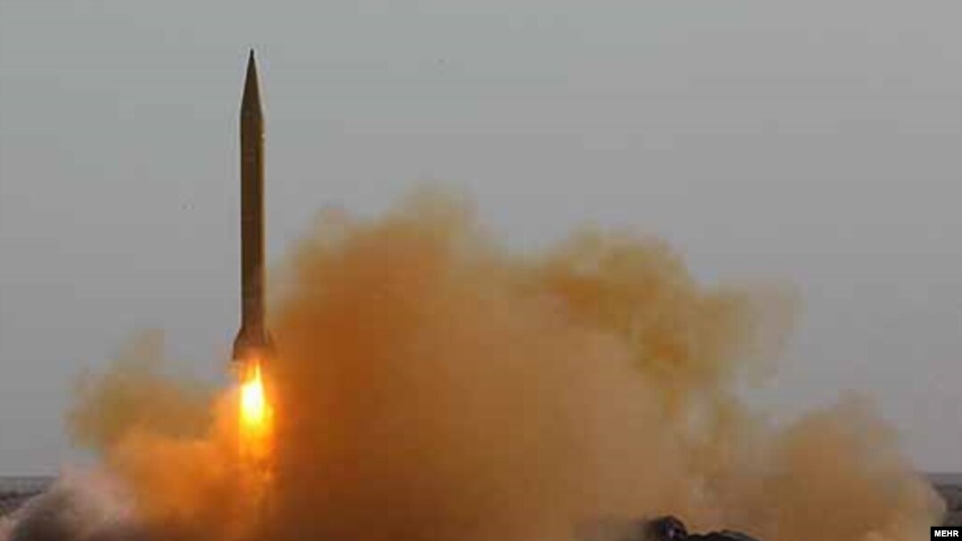 Iran fires a test missile during the second day of military exercises on June 28.