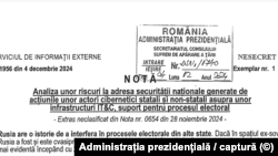 Romania, declassified doc, external information agency