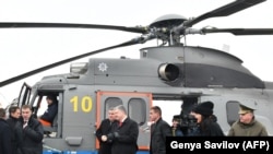 Церемонія передачі Україні перших гелікоптерів H225 Super Puma, грудень 2018 року