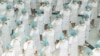 Asistente din Wuhan, la o festivitate desfășurată la 12 mai, de ziua internațională a asitenților medicali