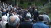 Armenia - Archbishop Bagrat Galstanian addresses protesters near the presidential palace in Yerevan, October 25, 2024.