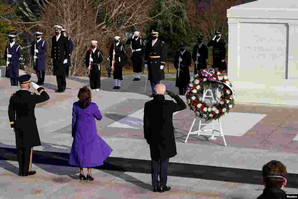 Prethodno su američki predsednik Joe Biden i potpredsednica Kamala Harris bili na Arlington nacionalnom groblju. Uz njih su bili i njihovi partneri, kao i bivši predsednici Barack Obama, George Bush i Bill Clinton. Arlington groblje značajno je jer se na njemu nalaze ostaci preminulih vojnika još od Civilnog rata. Takođe je počivalište dva predsednika, Johna F. Kennedija i Williama H. Tafta. 