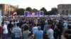 Armenia - The opposition Hayastan alliance led by former President Robert Kocharian holds its last campaign rally in Yerevan, June 18, 2021.