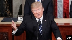 Președintele american Donald Trump se adresează Congresului SUA în timpul primului său mandat. Fotografie de arhivă. 