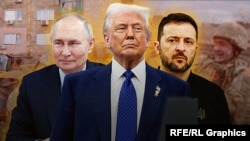 Colaj foto: Vladimir Putin, președintele Rusiei, Donald Trump, președintele Statelor Unite, și Volodimir Zelenski, președintele Ucrainei.