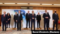 Regionalni lideri pred početak sastanka na Brdu kod Kranja 