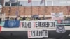 Studenti ispred Radio-televizije Srbije nakon što je raspisan novi konkurs za članove Saveta REM-a, 28. april 2025. 