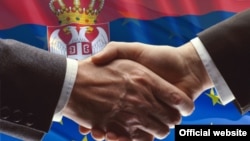 Zastave Srbije i EU