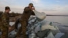 Kazakhstan - Strengthening the dam in Teplichnoye village in the North Kazakhstan region/Flooding. 28Apr2025