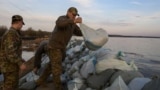 Kazakhstan - Strengthening the dam in Teplichnoye village in the North Kazakhstan region/Flooding. 28Apr2025