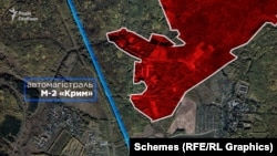 Спътникова снимка показва полигон за обучение на парашутисти, известен като Крим