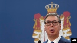 Predsednik Srbije Aleksandar Vučić u Palati Srbija u Beogradu, Srbija, 21. novembra 2024.