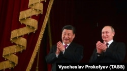 Сі Цзіньпін та Володимир Путін у Большому театрі Росії, червень 2019-го 