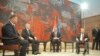 Slijeva nadesno: Mladen Ivanić, Dragan Čović, Aleksandar Vučić i Bakir Izetbegović u Beogradu