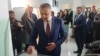 ანატოლი ბიბილოვი საარჩევნო ყუთთან. 10 აპრილი, 2022 წ.