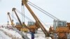 Строительство газопровода Карачаганак-Уральск. 10 марта 2009 года.