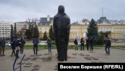 Мумията малко преди да бъде премахната