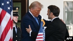 Доналд Трамп ва Эммануэл Макрон. Вашингтон, 24-уми феврали 2025