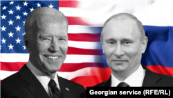 Джо Байден и Владимир Путин (коллаж)