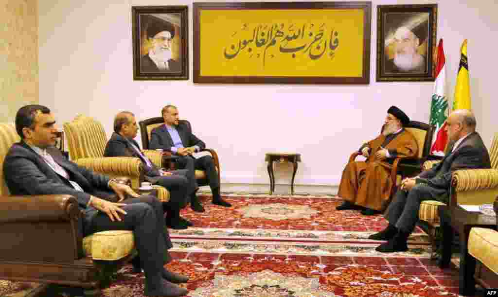 دیدار با حسین امیرعبداللهیان، وزیر خارجه وقت جمهوری اسلامی، در لبنان