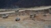 Armenia - Open-pit mining at Teghut copper deposit, 20Dec2014.