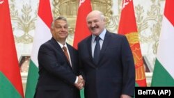 Прем’єр-міністр Угорщини Віктор Орбан та президент Білорусі Олександр Лукашенко, Мінськ, 5 червня 2020 року