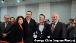 Robert Negoiță a ocupat funcții importante de conducere în PSD până s-a certat cu Liviu Dragnea. În imagine: Rovana Plumb, europarlamentar, Victor Ponta - fost președinte PSD, Robert Negoiță, primarul Sectorului 3, Liviu Dragnea, fost președinte PSD. 