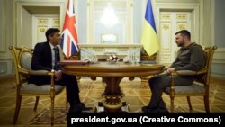 Բրիտանիայի վարչապետ Ռիշի Սունակը և Ուկրաինայի նախագահ Վլադիմիր Զելենսկին, արխիվ, Կիև, 9 նոյեմբերի, 2022թ.