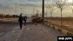 Физик илимпоз Мохсен Фахризаденин авоунаасынын кол салуудан кийинки калдыгы. 2020-жылдын 27-ноябры.