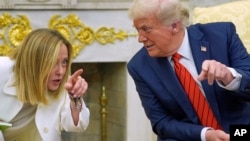 Meloni i Tramp u Bijeloj kući, 17. april 2025.