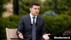 Ukrainian President Volodymyr Zelenskiy fired his pro-reform government in March after six months. (file photo)