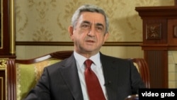 Հայաստանի երրորդ նախագահ Սերժ Սարգսյանը հարցազրույցներից մեկի ժամանակ, արխիվ