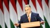 Mađarski premijer Viktor Orban drži govor u Budimpešti 18. novembra nakon što je ponovno izabran za čelnika na kongresu vladajuće desničarske stranke Fidesz.