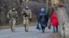 Ukraine -- Military of the street of withdrawal viullage Zolote-4. Luhansk region, 31Oct2019