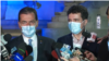 Prime Minister Ludovic Orban and Nicusor Dan, after the exit poll, September 27, 2020